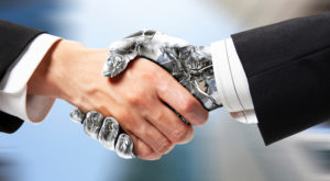 AI robot handshake